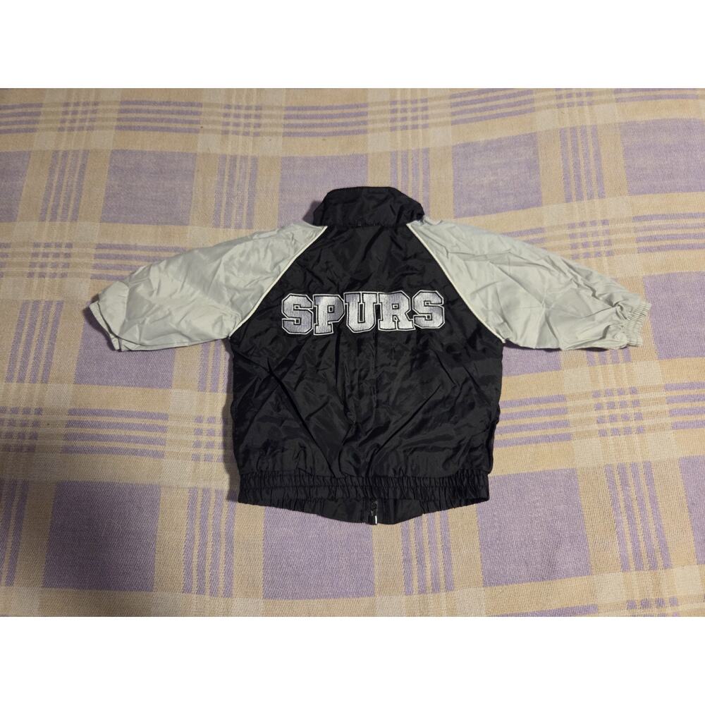 Vintage San Antonio Spurs Jacket Youth Kids Black NBA Basketball 3 - 6 Months